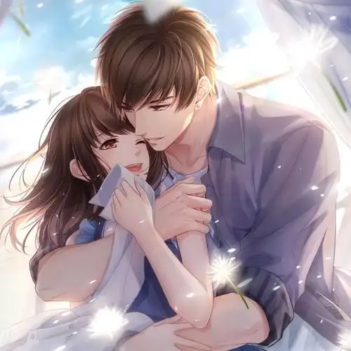 甜蜜男生拥抱女生情侣头像图片