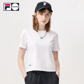 fila斐乐女装fusion官方女子短袖t恤夏季新款时尚潮流logo全棉短袖衫