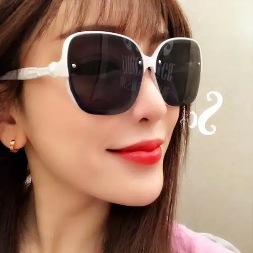 网红女士明星女款个性潮太阳镜复古新款眼镜韩版2021墨镜优雅圆脸