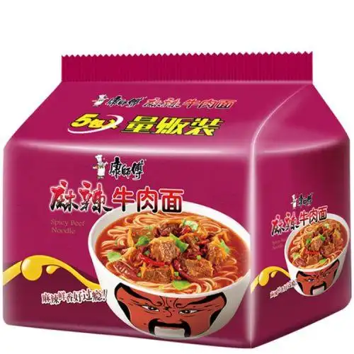 图库 康师傅麻辣牛肉面 【天猫超市】康师傅经典袋麻辣牛肉面101g*5