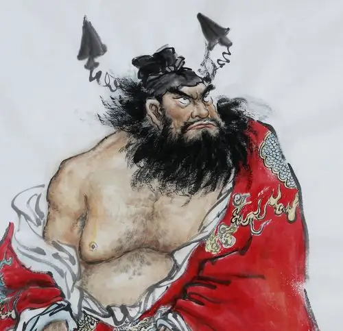 正品授权带合影 时育林《钟馗》国画人物画 钟馗画像辟邪镇宅9207