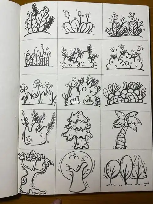 简笔画花花草草