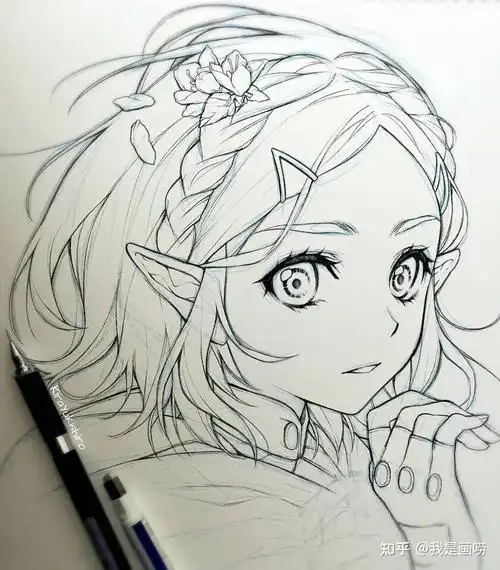 有没有什么适合新手临摹的简单线稿最好是动漫的