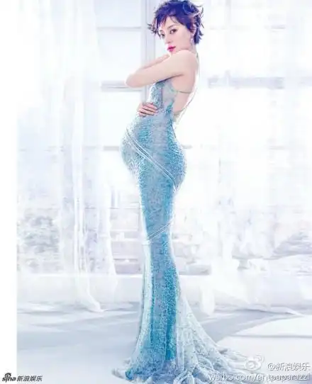 孙俪挺大肚拍孕照美艳动人 或6月生女