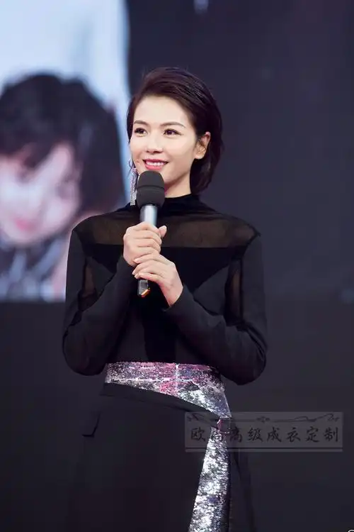 高级成衣定制刘涛同款黑色真丝拼接礼服