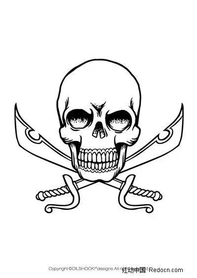 骷髅死神简笔画手抄报 手抄报版面设计图