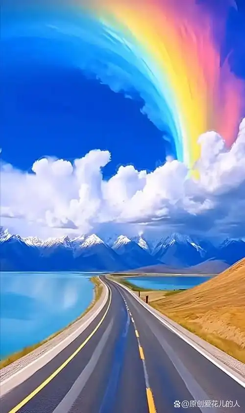 做壁纸屏保手机背景墙的图片!千年难得一遇的七彩祥云图片!