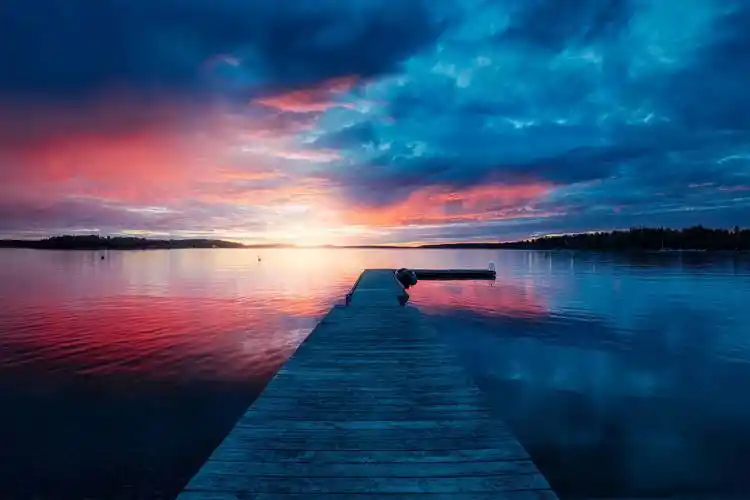 天空海滩日出ppt背景图_编号87954