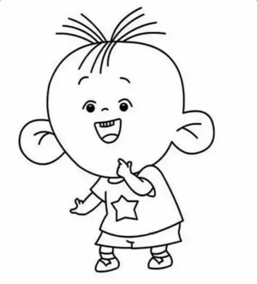 大耳朵图图简笔画卡通动漫简笔画