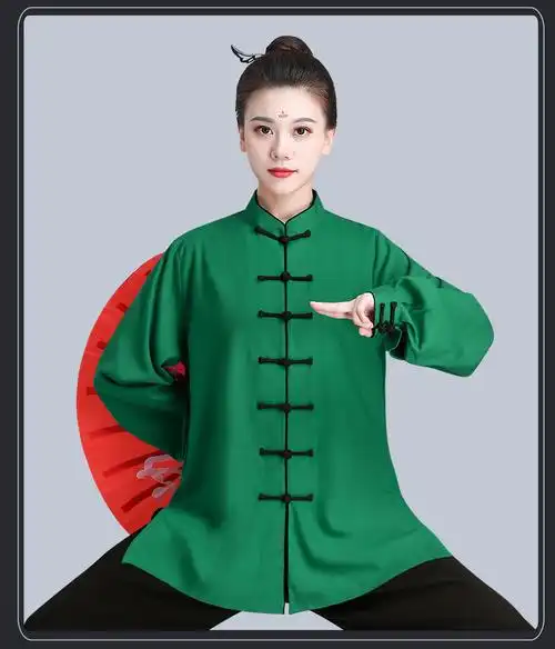 春秋季新款太极服女男装时尚高端武术棉麻太极拳表演练功服装劲武收