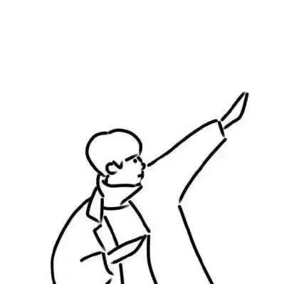 男头|极简黑白线条男生头像