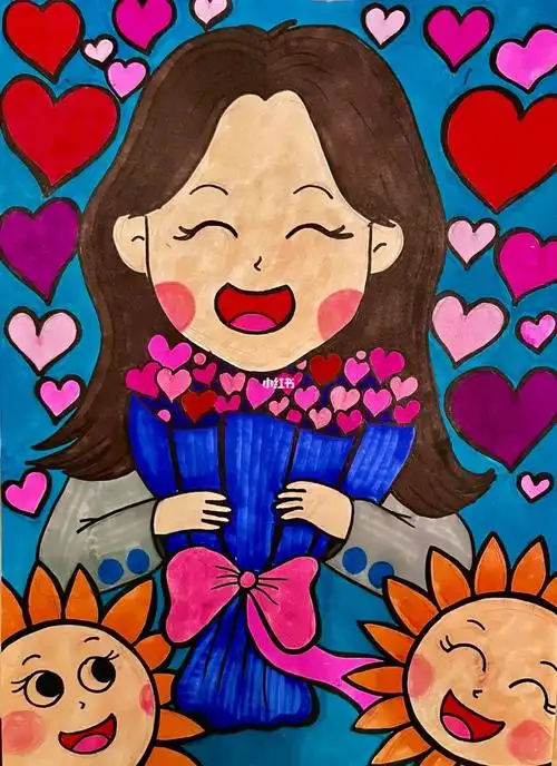 教师节我最敬爱的老师儿童画