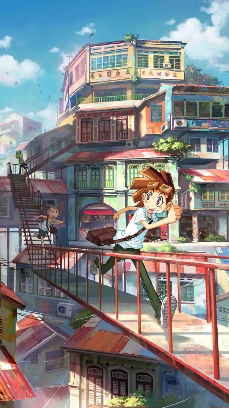 唯美动漫街景高清图片手机壁纸