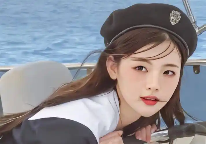 杨超越唯美海军风写真,身穿蓝色水手服,一张初恋脸模样清纯气质_美颜