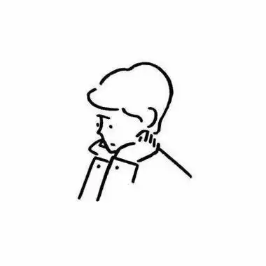 男生头像简约黑白线条