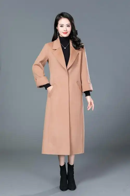 古槐之家定制双面羊绒大衣女中长款修身显瘦新款保暖 - 古槐之家品牌