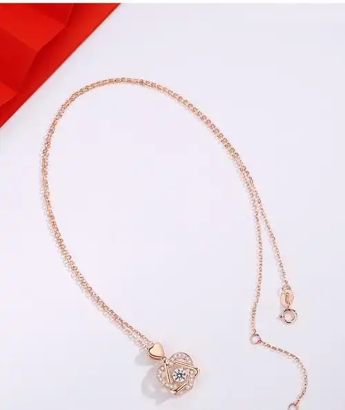 老凤凰六芒星18k项链女锁骨链玫瑰彩金2021年新款轻奢生日礼物送女友