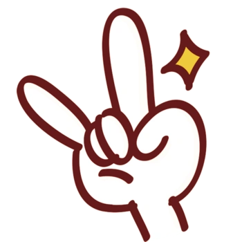 拍照耶手势卡通手绘