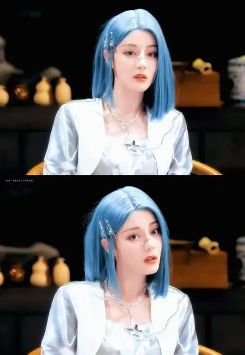 迪丽热巴赛博朋克短发造型