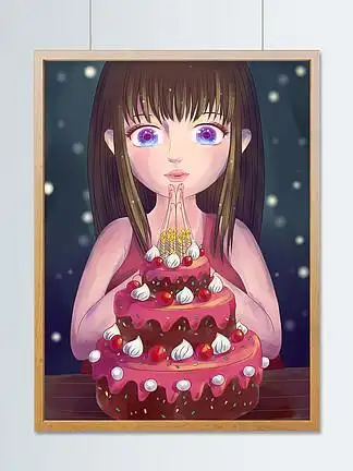 【女孩过生日插画】图片免费下载_女孩过生日插画素材_女孩过生日插画