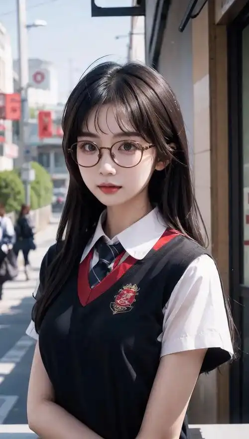 这个眼镜学生妹,真的太可爱了!