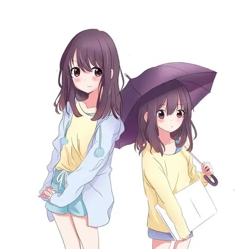 一起画画吧可爱小姐妹