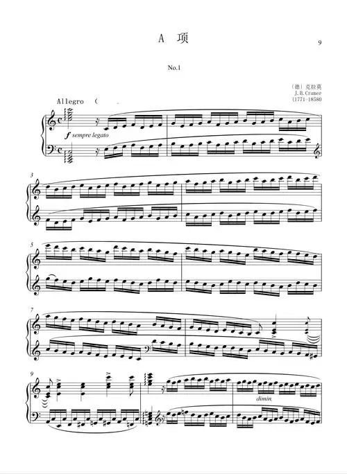 练习曲钢琴谱-c调-虫虫钢琴