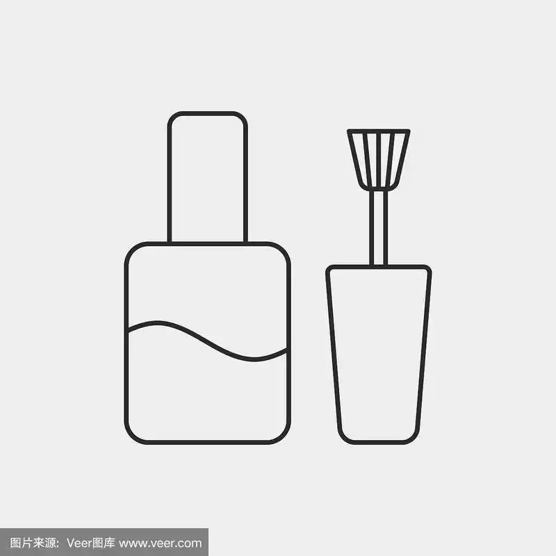 指甲油线图标
