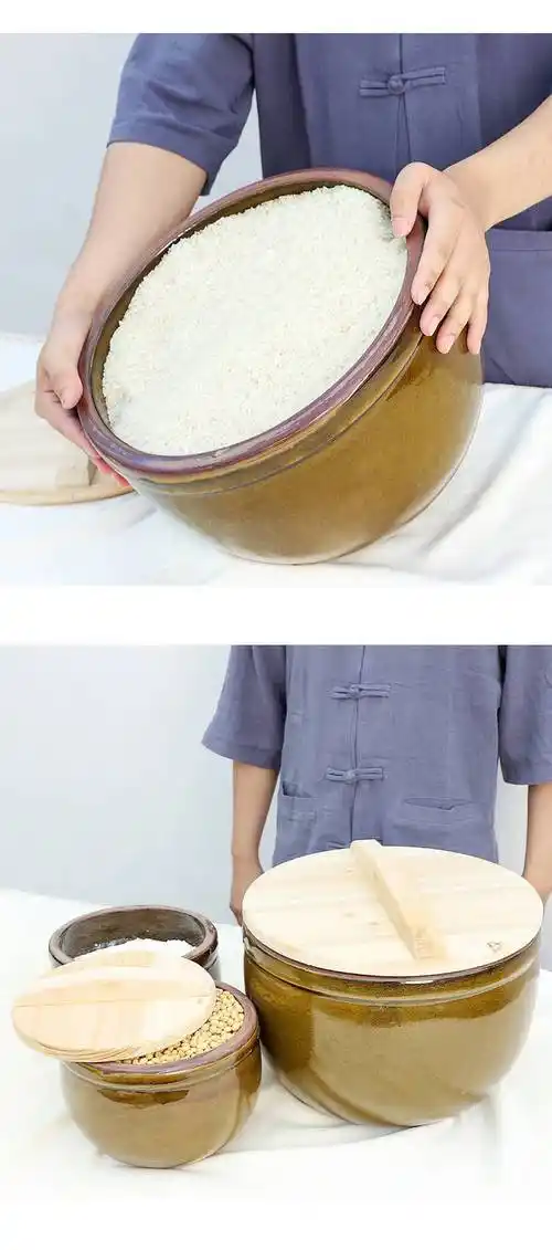 缸米酒酒酿容器家用醪糟容器甜酒发酵缸带盖土陶老式陶瓷腌菜缸酱缸
