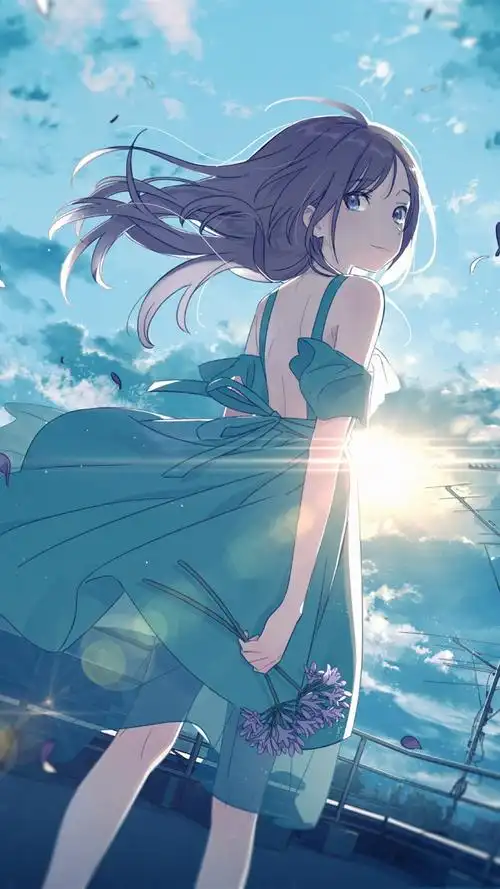 蓝色系动漫美女壁纸 - acfun弹幕视频网 - 认真你就输啦 (?ω?)ノ- (