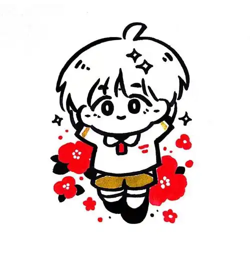 分享q版易烊千玺九宫格 各式造型可爱至极