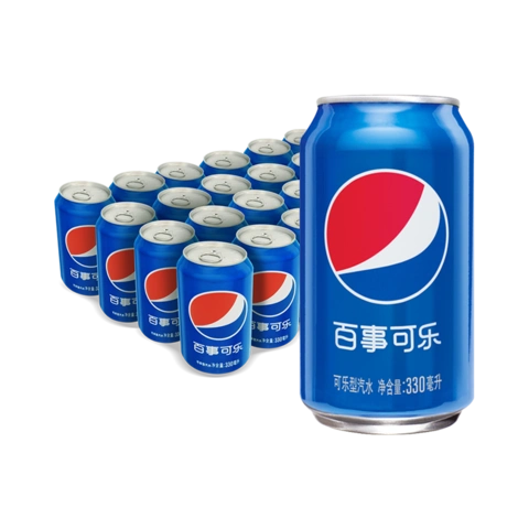 百事可乐碳酸汽水饮料整箱330*24普通经典口味百事出品