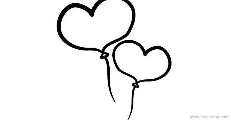 七夕气球儿童画怎么画七夕气球简笔画步骤