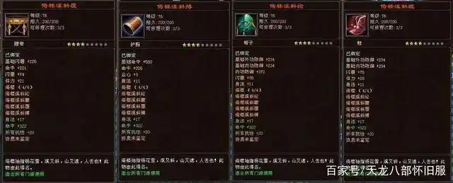 天龙八部怀旧服多余的玄昊玉有什么用内功流专用套装了解下