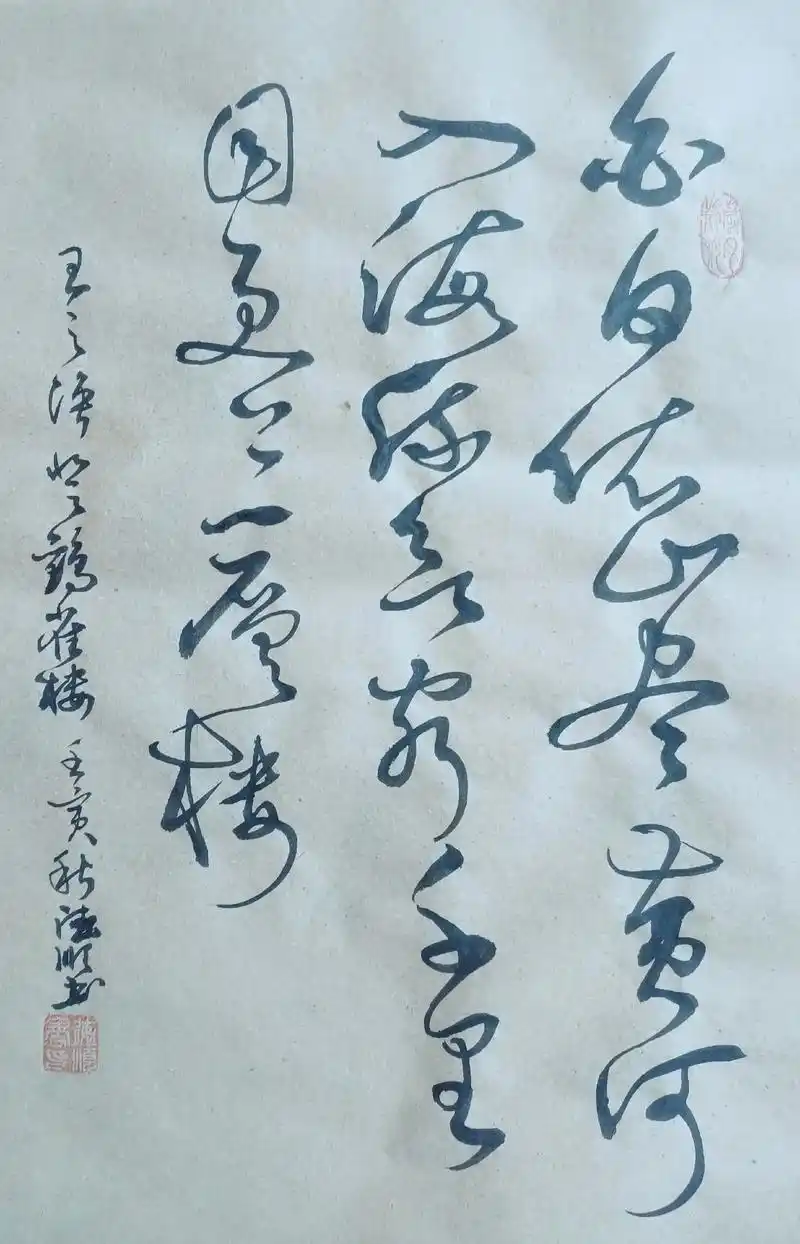 原创作品    草书李白诗《登鹳雀楼》#传承文化 成都防疫静 - 抖音