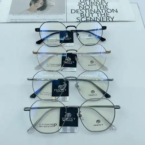 范特西复古风镜框纯钛眼镜架超轻素颜平光镜近视眼镜成品镜架处理