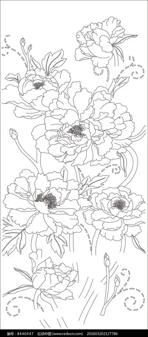 原创设计稿 装饰画/电视背景墙 雕刻图案 富贵花开雕刻图案 请您分享