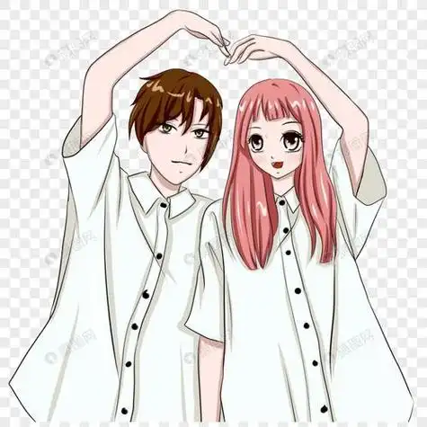 双人头像一男一女真人比心(头像情侣真人双人比心) - 帅哥男生头像