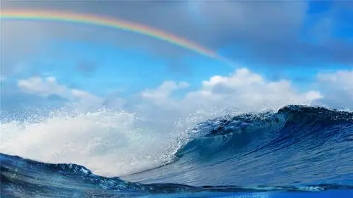 汹涌海浪唯美高清桌面壁纸