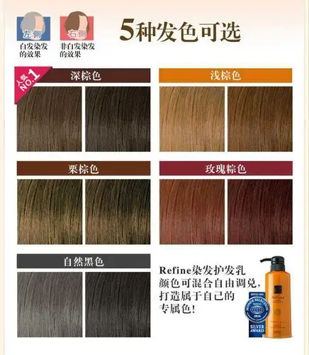 refine 莉芬奈头皮护理染发乳 深棕色300g