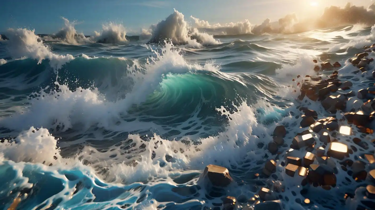 碧蓝档案高清海浪壁纸来啦~95 波浪翻滚,浪花四溅,仿佛能感受到