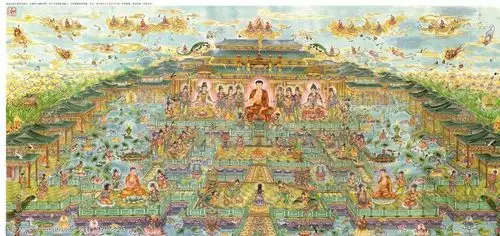 西方极乐世界全景图图片