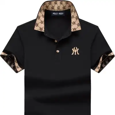 国际品牌保罗男士短袖t恤 高档翻领宽松纯棉时尚高端大牌商务体恤