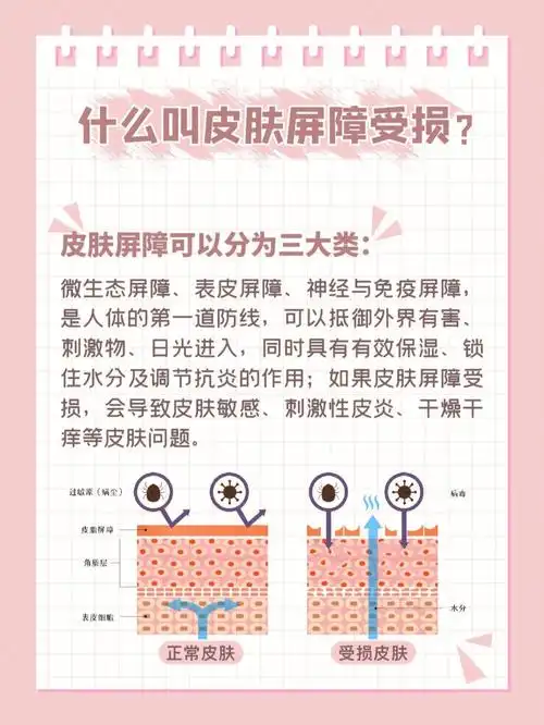 科普知识分享关于皮肤屏障受损