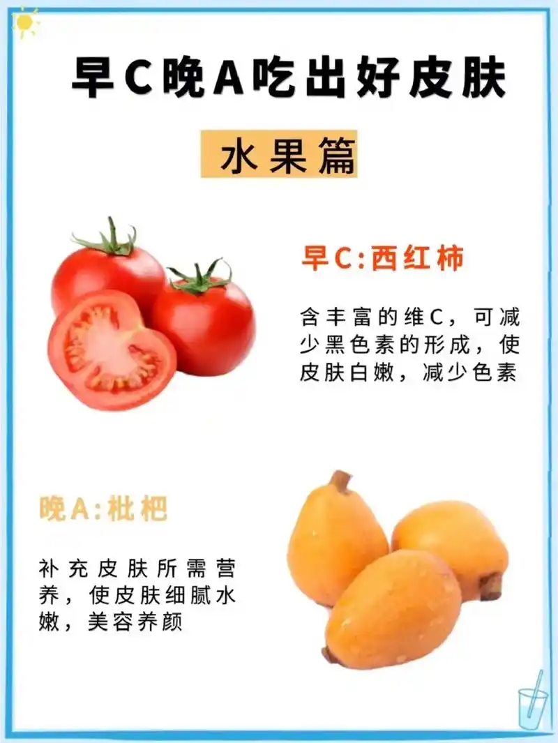 早c晚a搭配水果,养出好皮肤#水果 #护肤小常识#护肤不偷懒 - 抖音