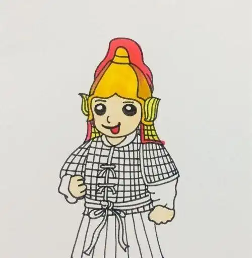 简单古代将军简笔画怎么画帅气又简单古代将军简笔画教程