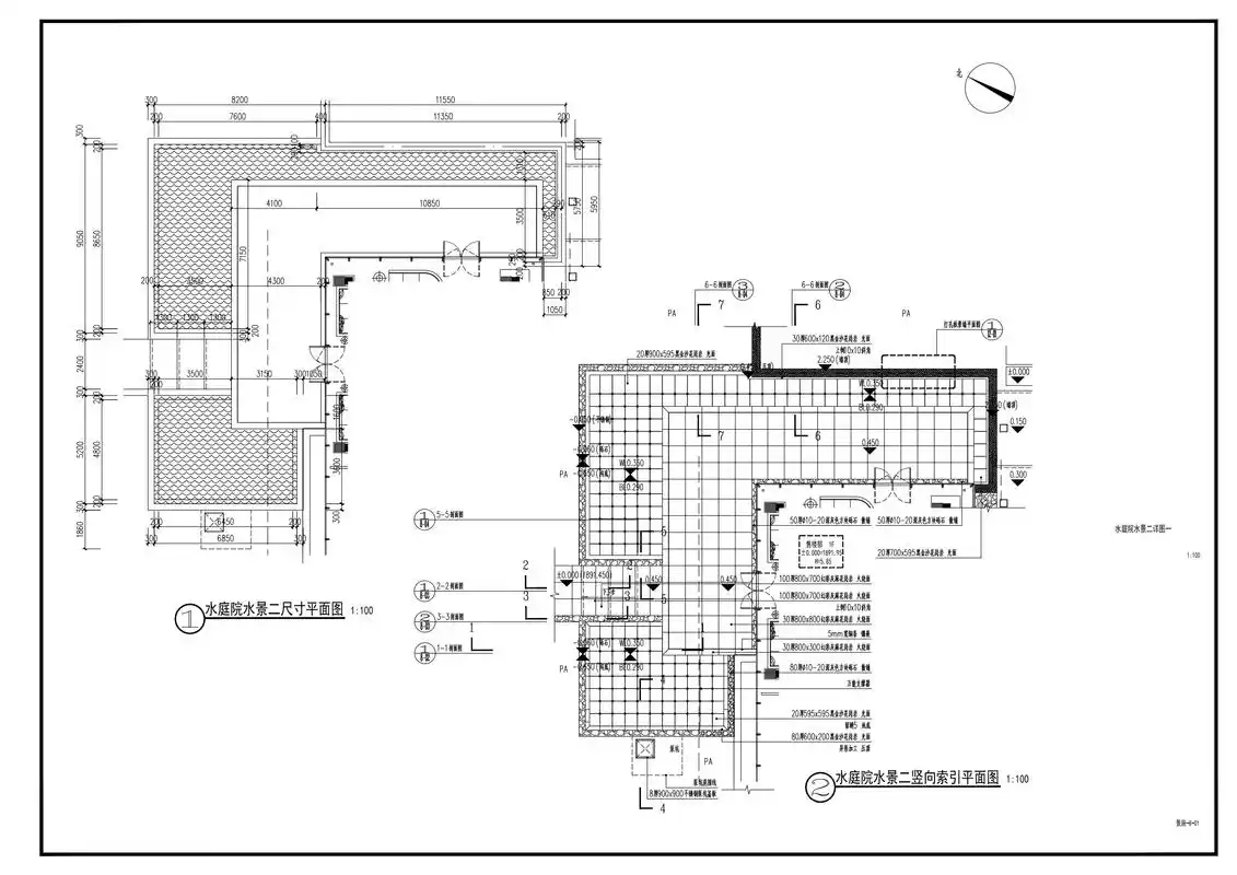 92 | 园林景观镜面水景施工图#景观设计 - 抖音