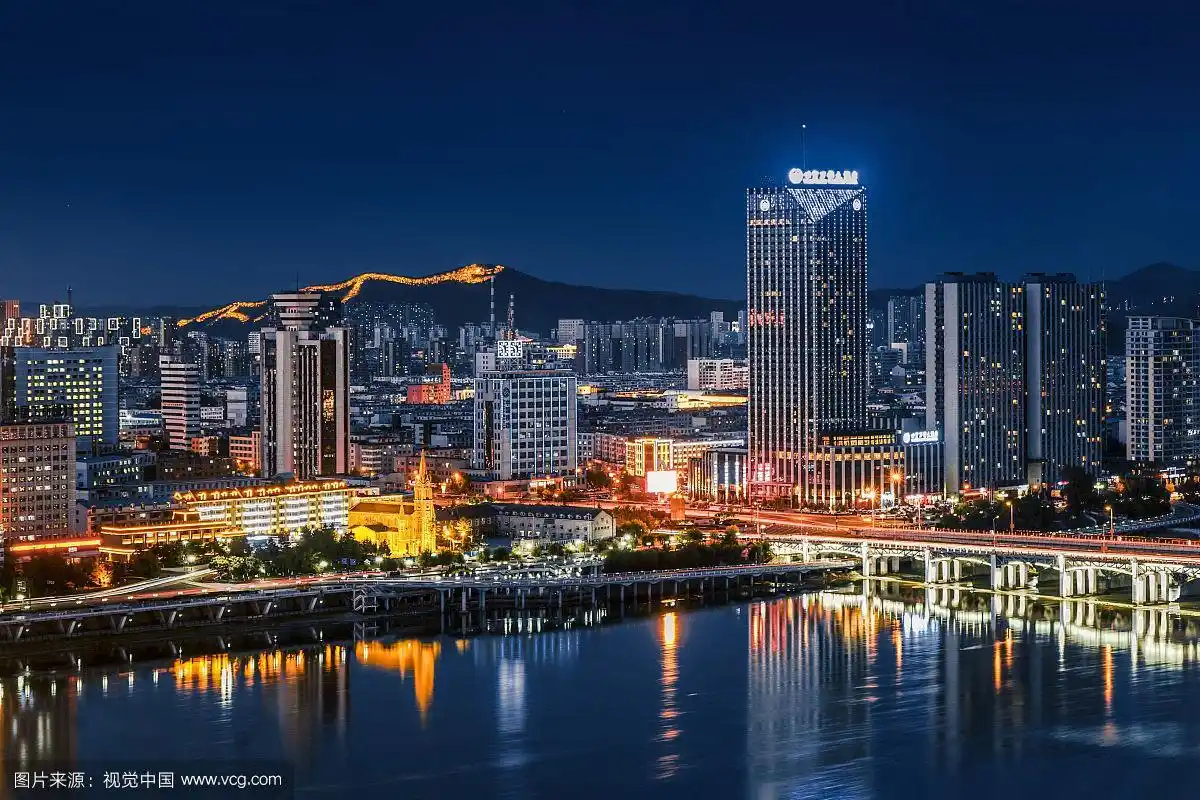 吉林市主城区(世贸万锦酒店&吉林大桥)