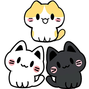 猫咪萌宠q版可爱宠物黑白黑白可爱风手绘猫咪元素下载卡通手绘宠物