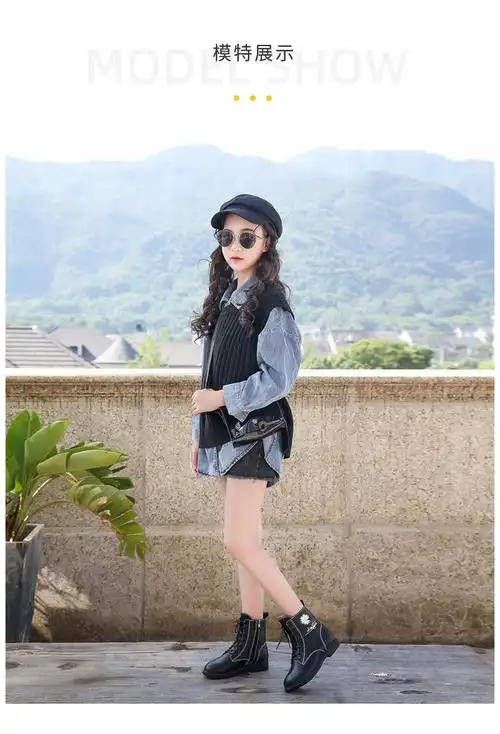 2020年秋冬季新款单靴儿童靴子加绒短靴中大童二棉冬鞋适合冬天穿的款